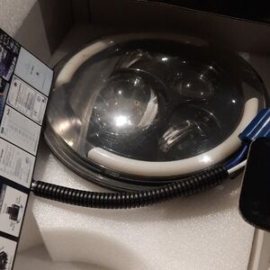 Replacement One Modern Black and White LED Light Fixture Jeep Headlamp Light